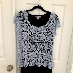 Hand Crocheted floral patterns top